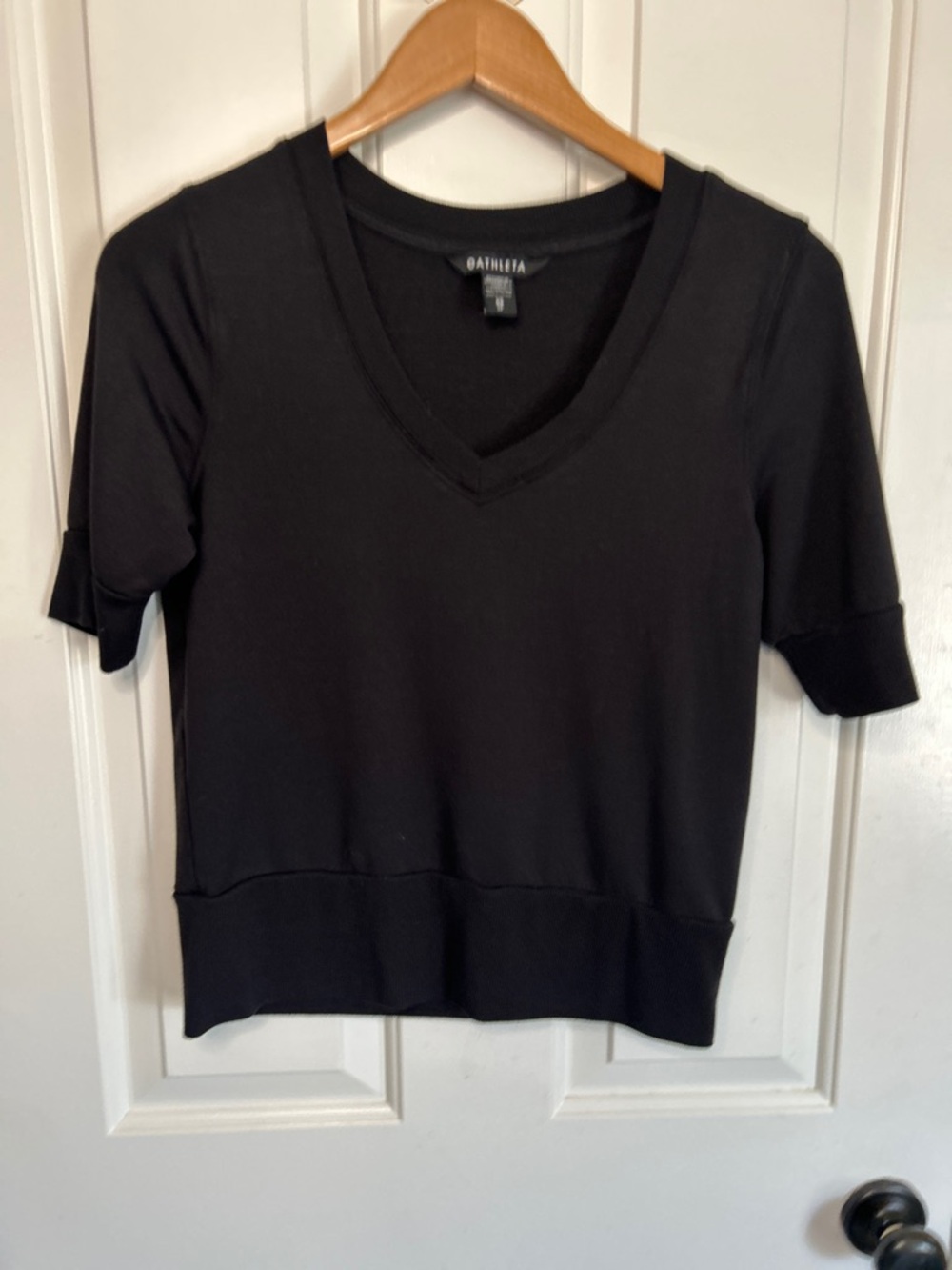 Athleta Step Forward Sweatshirt Tee - black - Size XS